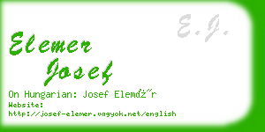 elemer josef business card